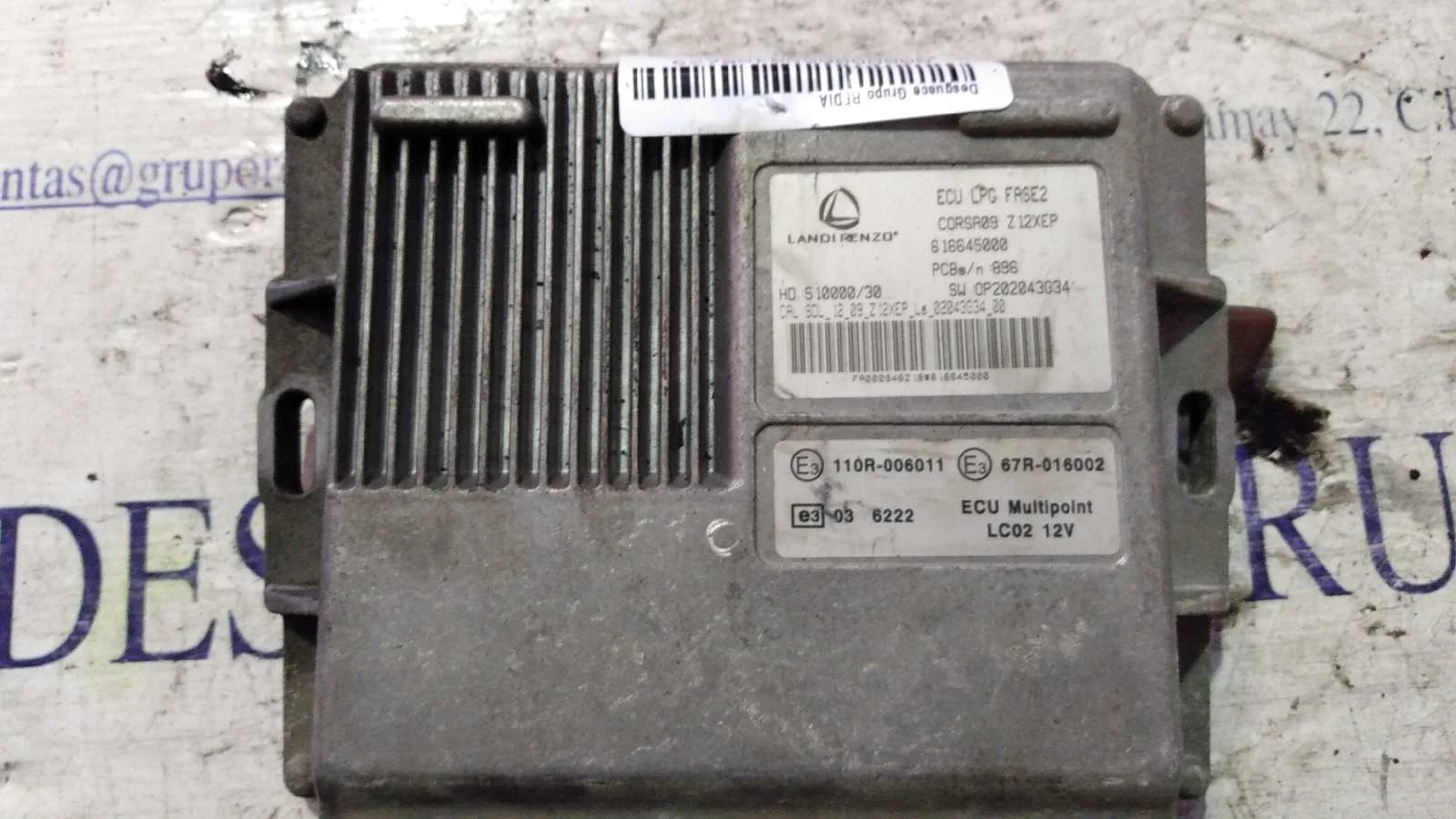 Foto de CENTRALITA MOTOR UCE OPEL CORSA D 1.2 16V CAT (Z 12 XEP / LB4) (80 CV / 59 KW) referencia 616645000