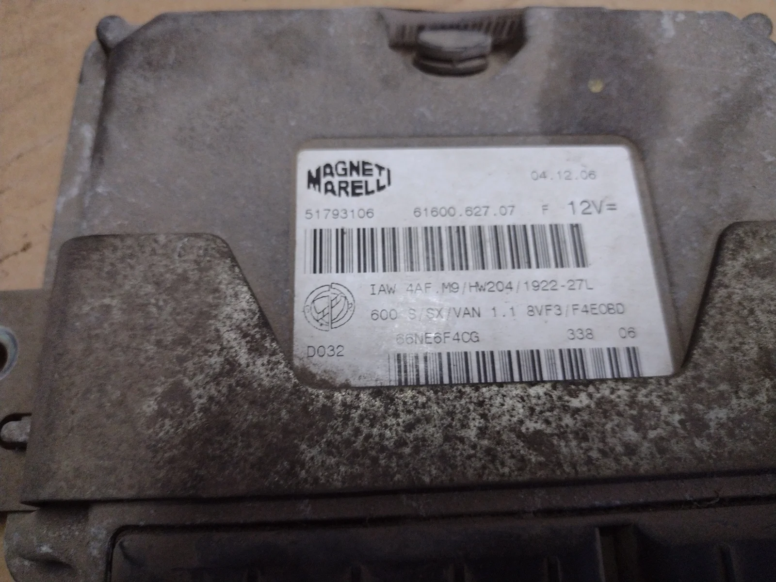 Foto de CENTRALITA MOTOR UCE FIAT SEICENTO (187) referencia 51793106